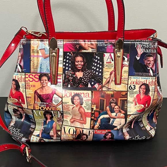 Handbags - Michelle Obama Magazine Cover Red-Tote Bag Purse RARE